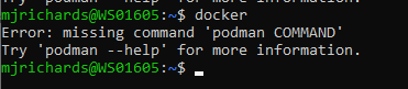 PodmanCommandLine