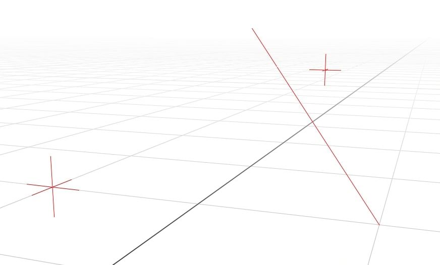 One corner of the triangle and the intersection point are shown on opposite sides of a side of the triangle